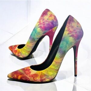 Lust For Life Italy - Leather Stiletto Heels EU 36 US 6 Tie Dye 5” Pumps